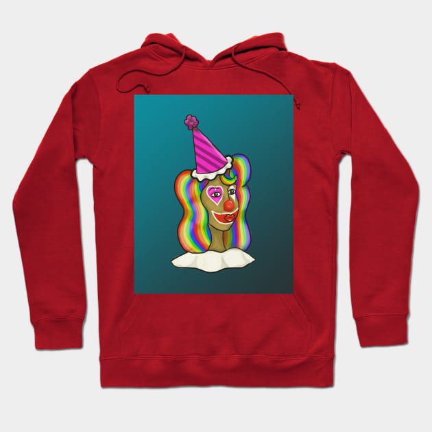 Clown Hoodie by tesiamarieart